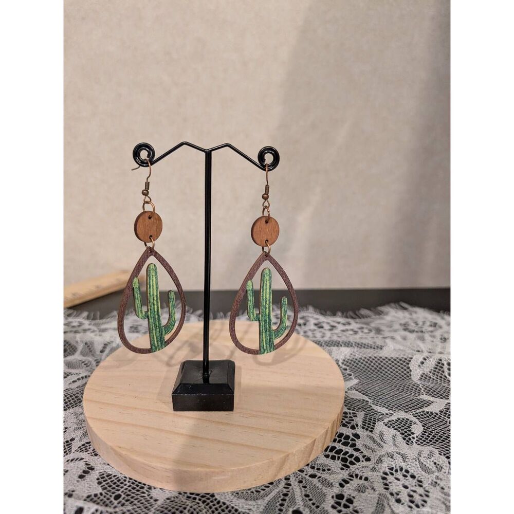 Cactus Dangle Earrings New